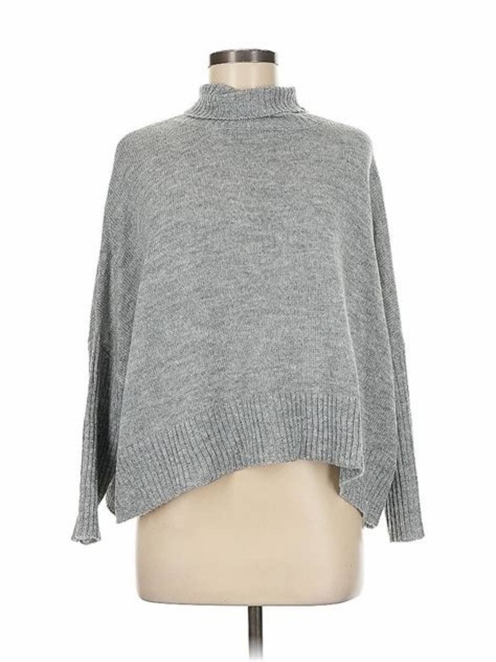 Cost Plus World Market Grey Mock Neck Sweater